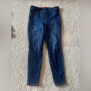 Spanx Dark Wash Skinny Jeans Women’s XL Tall High Rise Shaping Denim